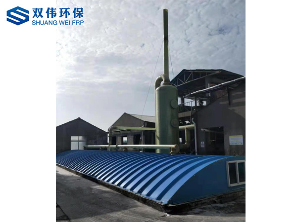 污水池罩安裝現(xiàn)場