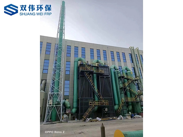 兩級噴淋塔，雙靜電除塵